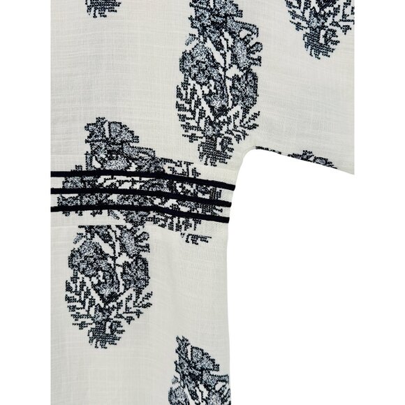 NWT Anthropologie Relaxed Kimono Cover Up Lounge Top | Coastal Boho Artsy Luxe M - Picture 11 of 16